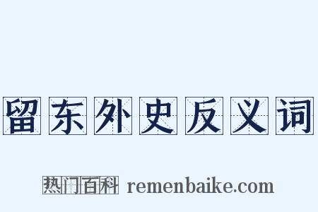 留东外史反义词是什么意思的图片